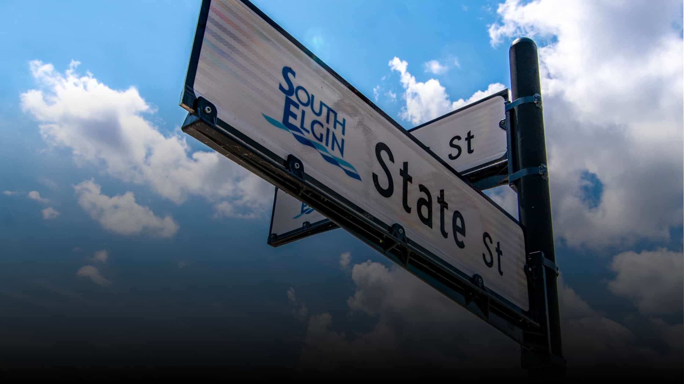 Street signs in South Elgin Illinois